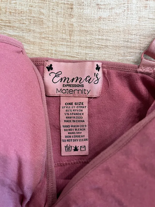 Womens Emma's Expressions Maternity Pink Nursing Tank Top - OS - Image 6