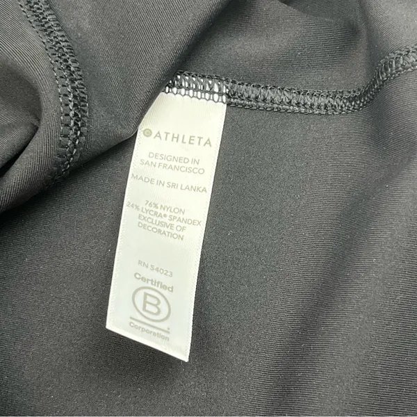 Athleta Lightning Tank Womens Size Small Black‎ Cropped Athletic Top Fitness Gym - Image 4