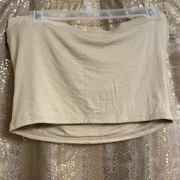 Free People Beach Nude Ruched Strapless Tube Top Large NWOT - Image 2