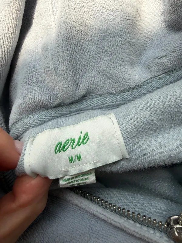 Aerie Light Blue / Grey Zip Up - Image 6
