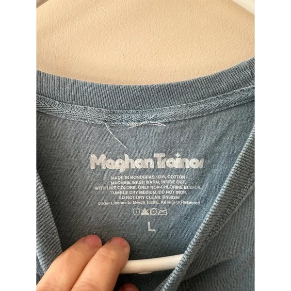 Women T-shirt Meghan Trainor Timeless Tour Graphic Long Sleeve Blue L 2024 - Image 2