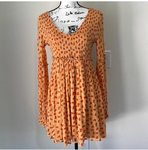 Free People Maria Floral Shirred Mini Dress - Image 4