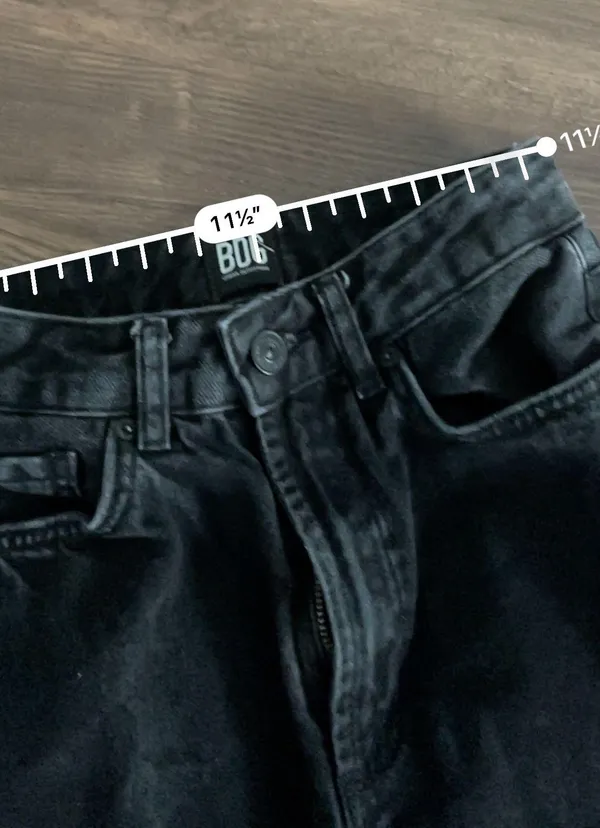Black High Rise Mom Jeans - Image 2