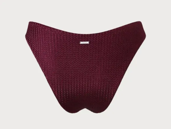 Berlook Burgundy Geometric Bikini Bottom ONLY 22 Red Size M - Image 8