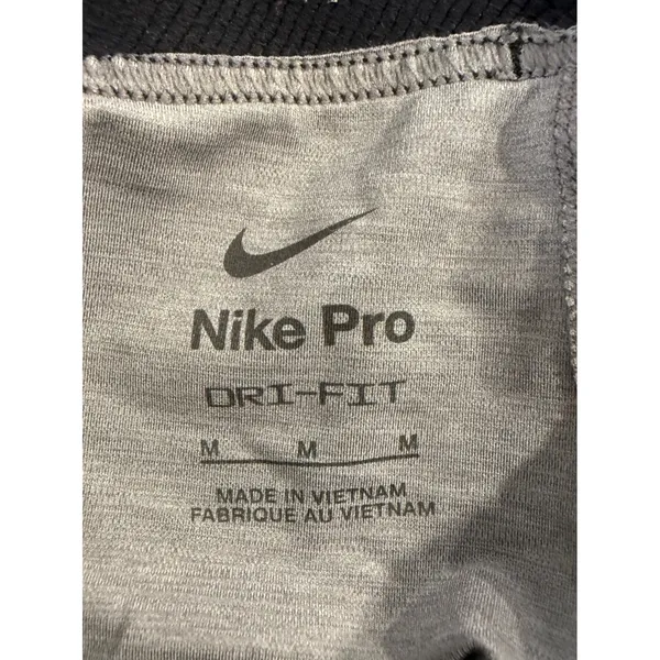Nike Pro Dri-FIT Women Gray Heathered Compression Athletic Shorts Size M 3672‎ - Image 6