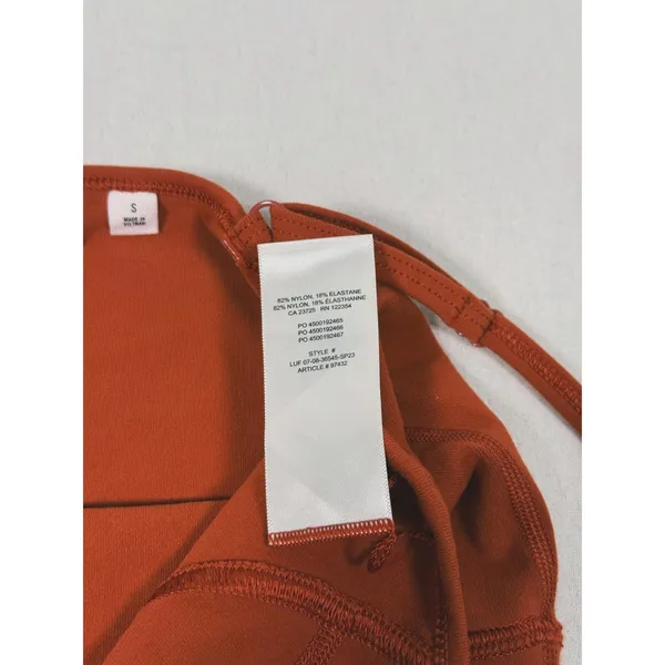 Aritzia Wilfred Free Bustier Romper Playsuit Womens S Rust Orange Pilates Yoga - Image 10