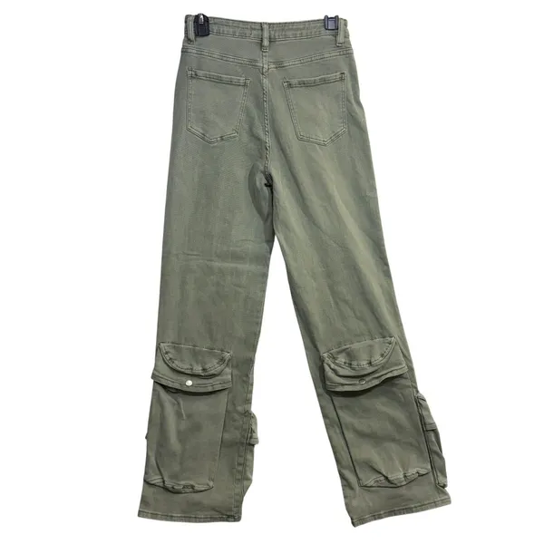 NWT Akira S‎ Green Utility Cargo Pants Pockets Streetwear Y2K Grunge Cyberpunk - Image 3