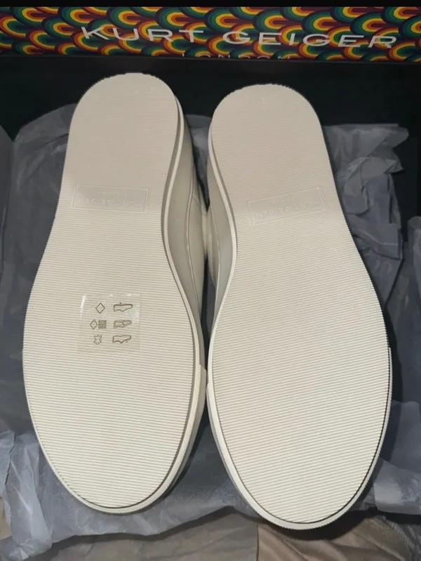 Kurt Geiger London Laney Leather Sneakers White Black Women’s Size 5 NWT - Image 5