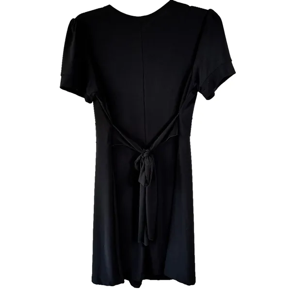 Siren Lily Black‎ Short Sleeve Knee Length Dress A line Belted NO SIZE TAG - Image 2