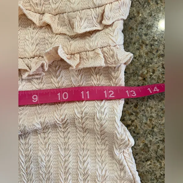 COMMENSE Off-Shoulder Ruffle Detail Dress COLOR - Pink size medium NWT Cut Out - Image 6