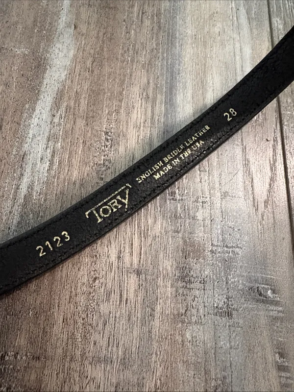 Tory leather belt made in USA size 28 - Image 2