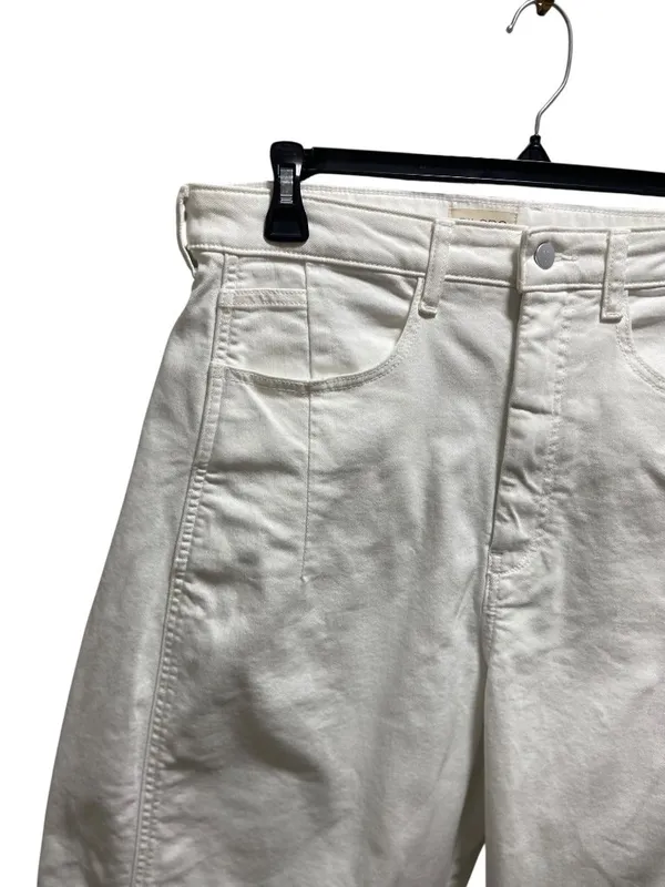 Pilcro Heritage Curve Mid-Rise Barrel Leg Jeans White Size 32T Anthropologie - Image 8