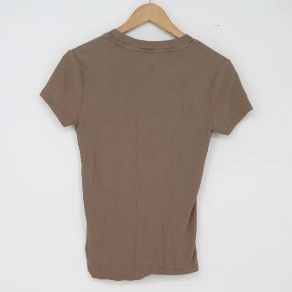A New Day T-Shirt Womens Medium Brown Ribbed Short Sleeve Crew Neck Excellent - Image 4