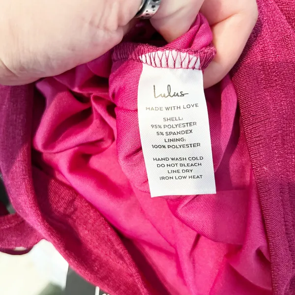 Lulus Such a Serve Ruched Strappy Bodycon Midi Dress Magenta Pink XS - Image 5