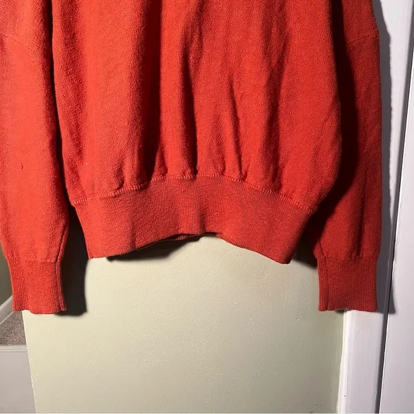 Madewell Women's Size Medium Clairview Hoodie Sweater Maple Glow‎ Orange NC682 - Image 8