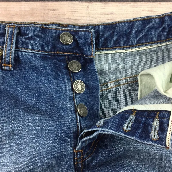 Free People Button Fly Denim Shorts - Image 3