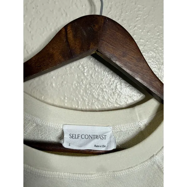 Self Contrast The Boss Graphic Crewneck Sweatshirt Ivory Womans S - Image 3