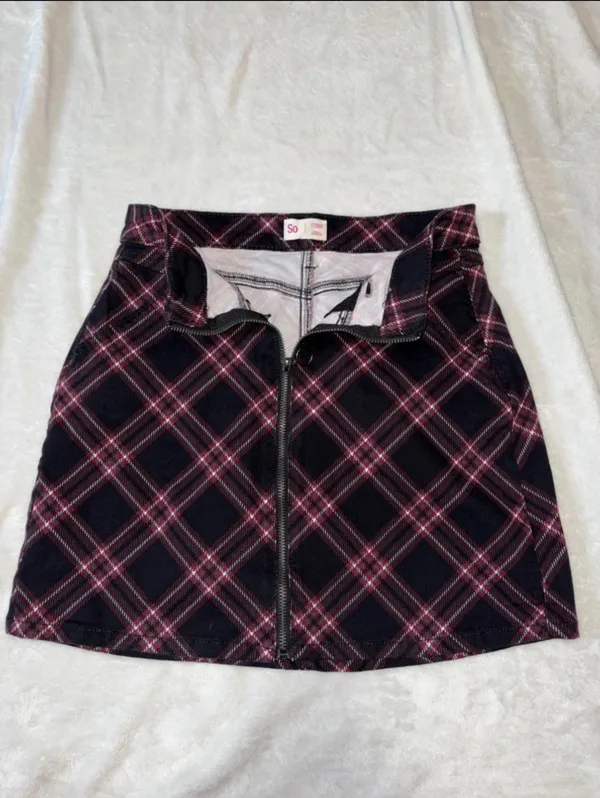 SO plaid zipper mini skirt - Image 2