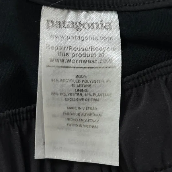 Patagonia Fleetwith Skort Size Extra Small XS Black Hiking Athletic Wrap Skirt - Image 7