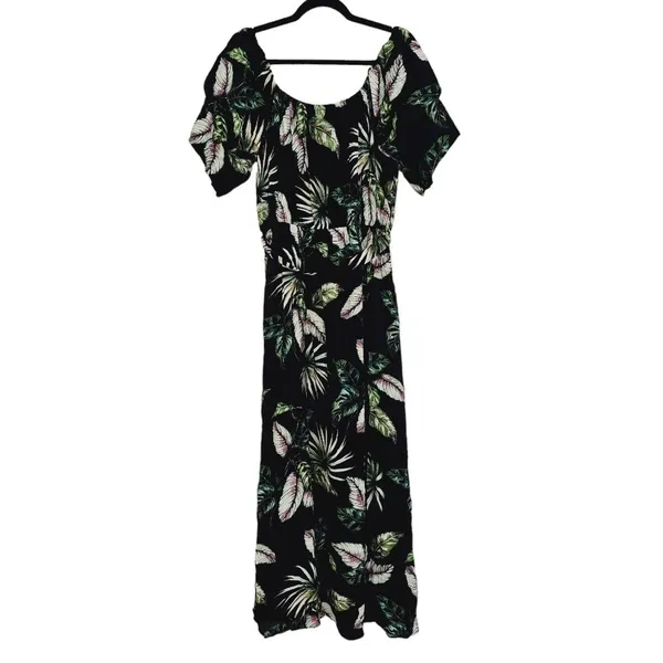City Chic Women's Plus Size Tropical Tie Waist Maxi Dress Puff Sleeve Small / 16 - Image 5