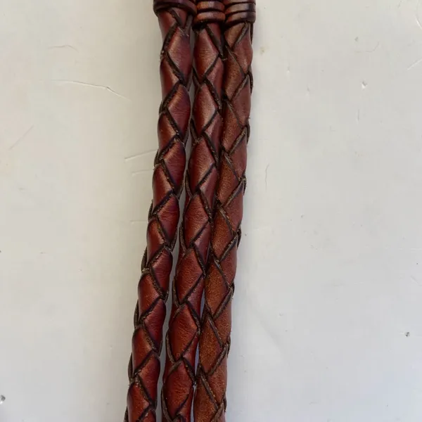 Brighton L Leather Brown Braided Vintage 1995 Belt - Image 4