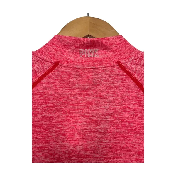 Victorias Secret Pink Active Top Womens Medium Pink Quarter Zip Yoga Gym Workout - Image 5