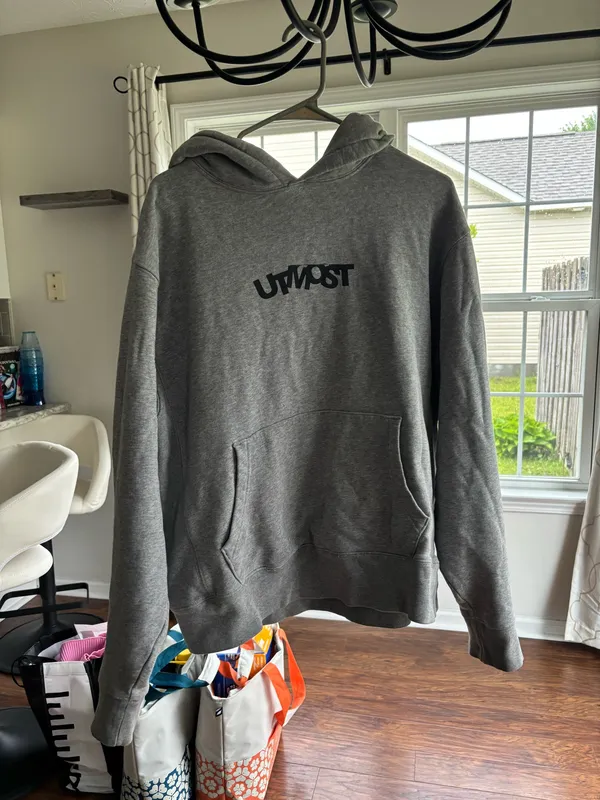 Grey Utmost Hoodie Gray Size L - Image 3