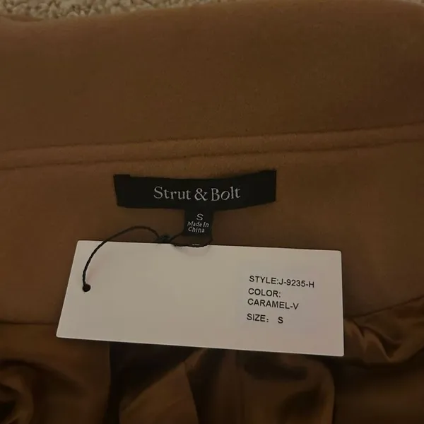 Strut & Bolt oversized coat caramel brown size S‎ NWT - Image 5