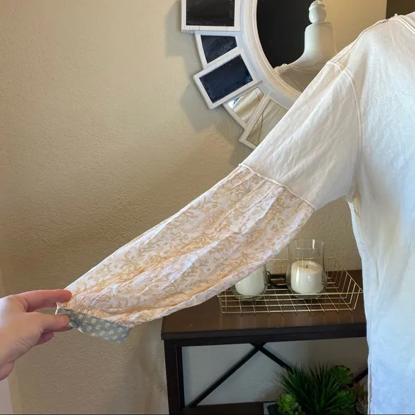 Free People Jade Long Sleeve Top M Ecru - Image 7