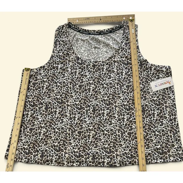 Joyspun 3X Pajama Set Cheetah Leopard Print Tank Shorts Dreamy Soft Sleepwear - Image 3