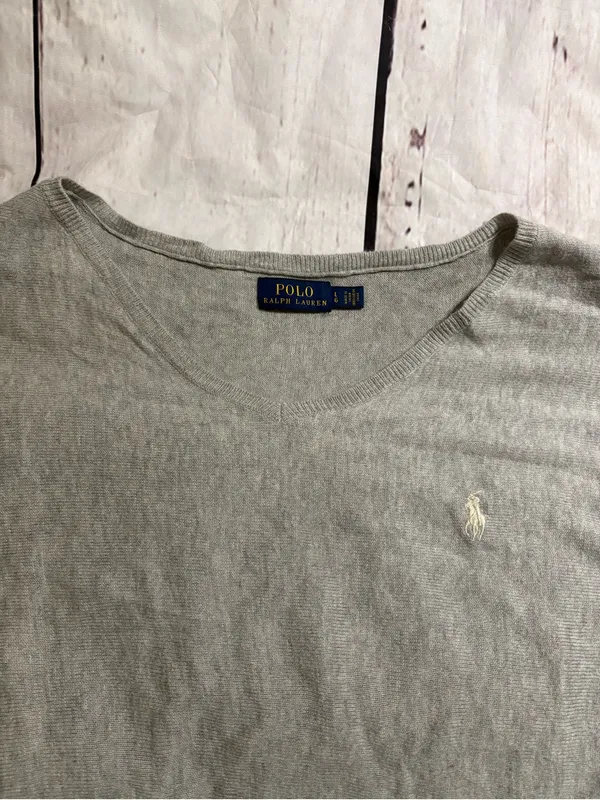 Polo by Ralph Lauren women’s Light Gray long sleeve blouse large - Image 3
