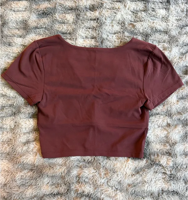 Offline by Aerie Real Me Crop Top - Burgundy M - Image 2