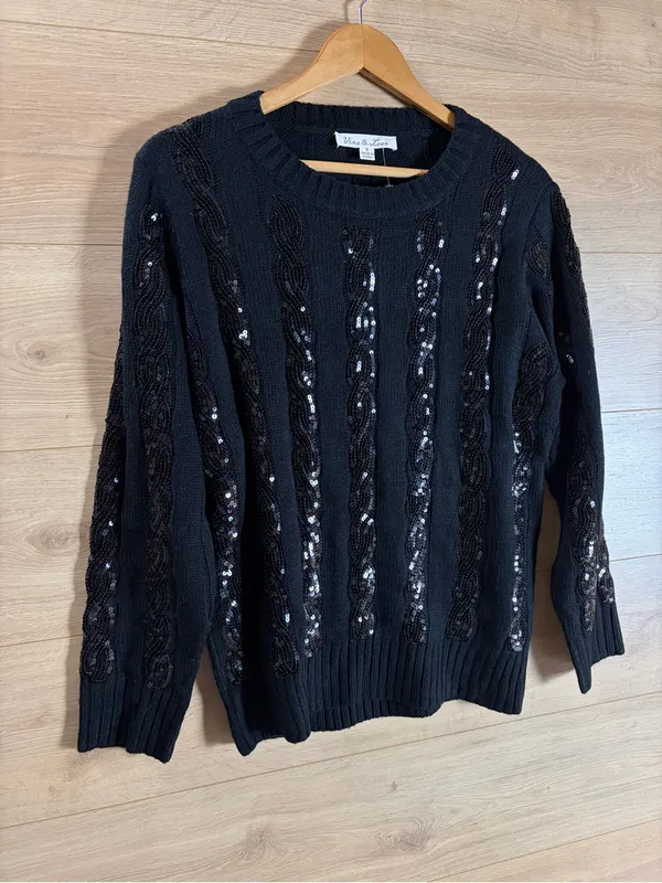 Vine & Love Black Sequin Cable - Image 2