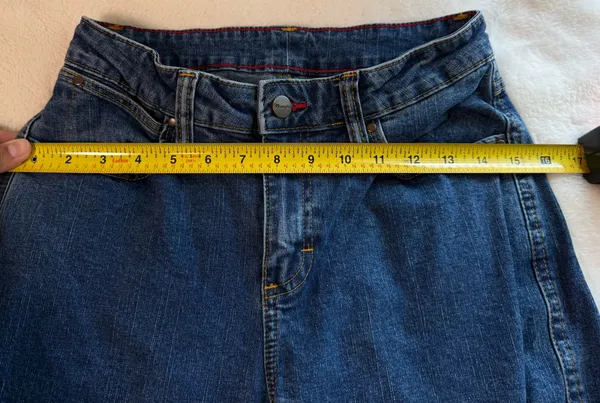 Wrangler Women’s Blue Mid Rise Stretch Denim Straight Jeans S size 3x32 - Image 6