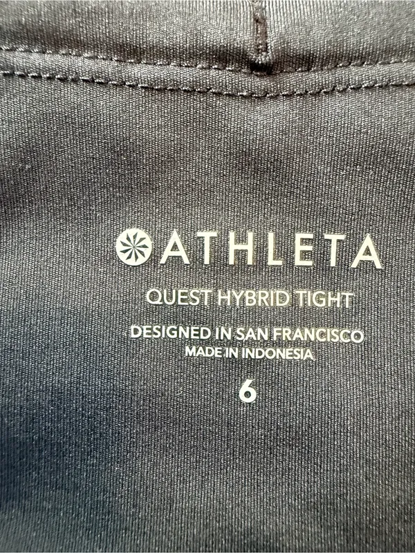 Athleta Quest Hybrid Tight Black Sculpting High-Waist Leggings Size 6 - Image 2