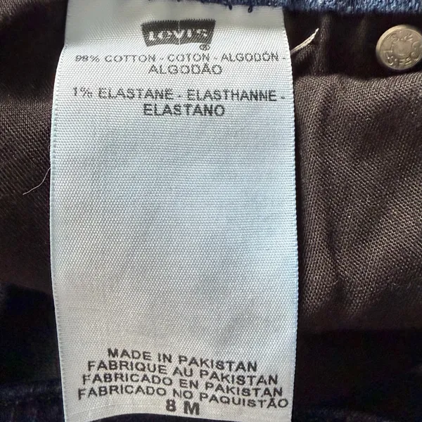 Levi's High Rise Skinny Dark Wash Red Women's Jeans Size 8M - Image 3