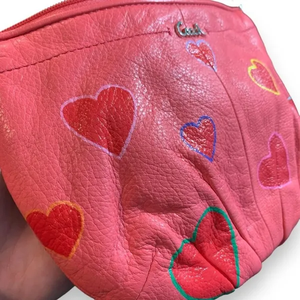 Coach Hand Painted Hearts Pink Shoulder Bag - Image 8