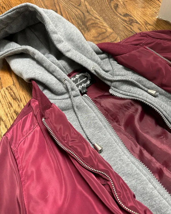 Ambiance Apparel, small, red reflective bomber - Image 3