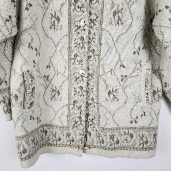 Vintage Cardigan Indutexsa Floral Knit Coastal Grandma Sweater - Image 14