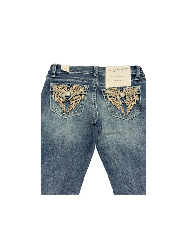 Fire & Rain Women’s Bootcut Flare Jeans Size 11 Medium Wash Low Rise Stretch NWT - Image 2