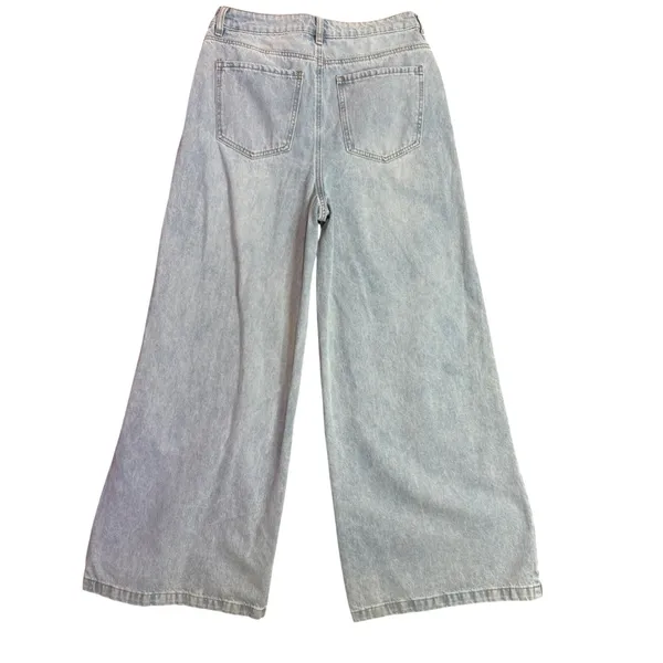 Stevie Jeans Steve Madden Wide Leg High Rise Jeans Womens 28 Light Wash Denim - Image 3