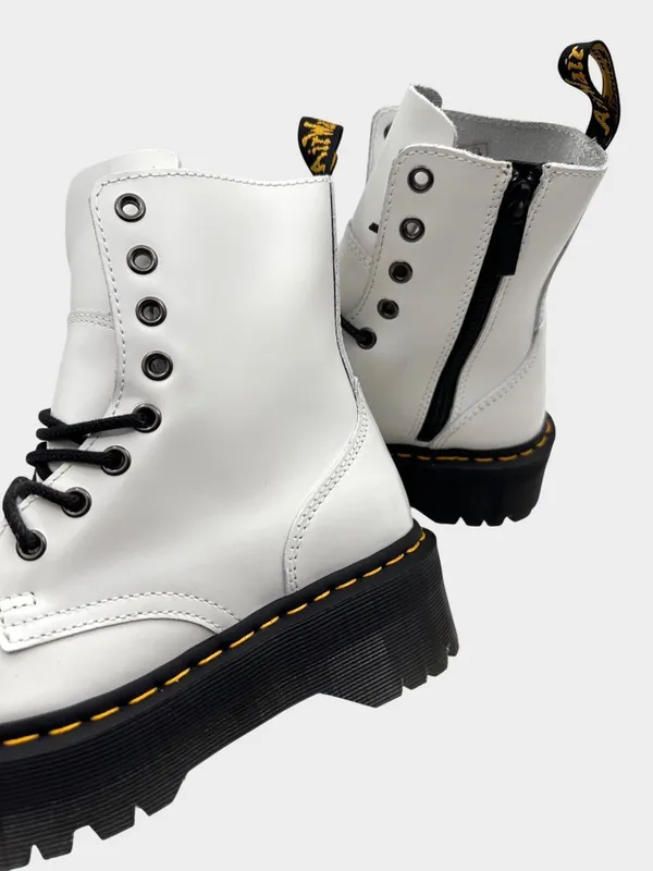 Dr. Martens Women Size 9 Jadon Lace-Up White Chunky Sole Platform Boots Combat - Image 9