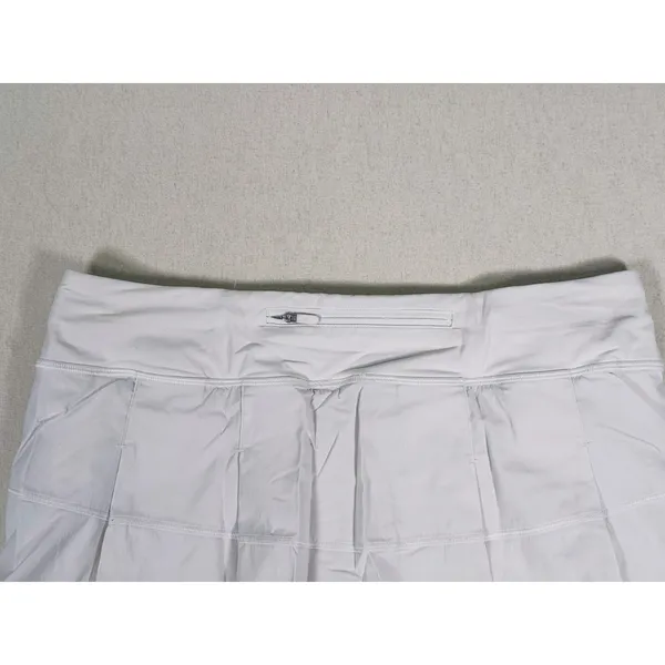 Lululemon Pace Rival Mid Rise Skort Size 10 Long White Tennis Running Pockets - Image 7