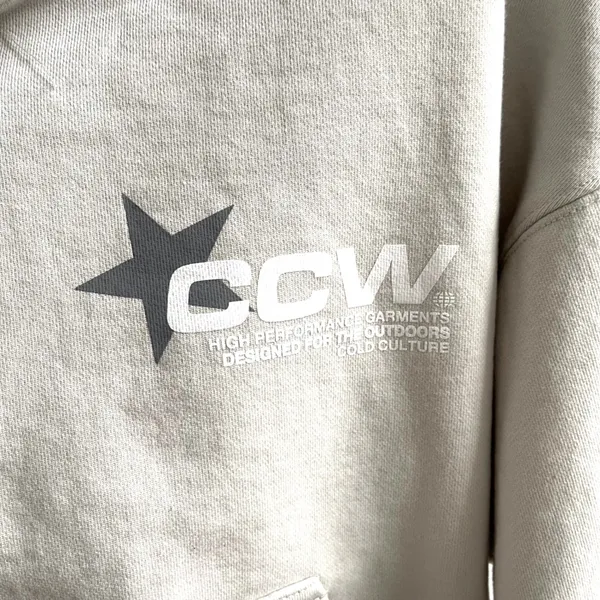 Cold Culture CCW Hoodie Unisex XS Stone‎ Star Graphic Streetwear Heavyweight - Image 4