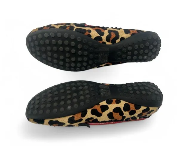 VANELi 9 Leopard Print Driving Loafer Moccasin Flats Slip On Tassel Calf Hair - Image 5