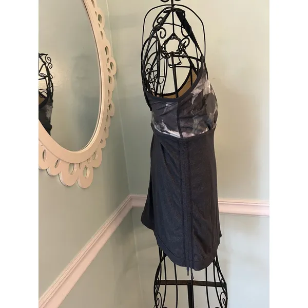 LULULEMON‎ gray White tank tie dye grey top size 4 - Image 2