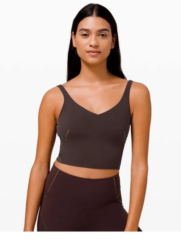 Lululemon Brown  Align Tank Gold Detail - Image 4