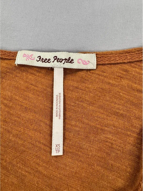 Free People | XS | Rust Sienna Snap Sleeve Tee - Image 5
