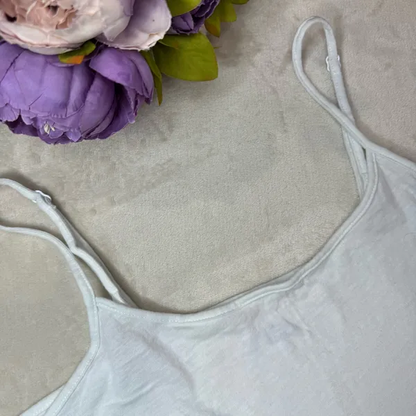 American Eagle NWT White Cropped Relaxed Cami - Image 11
