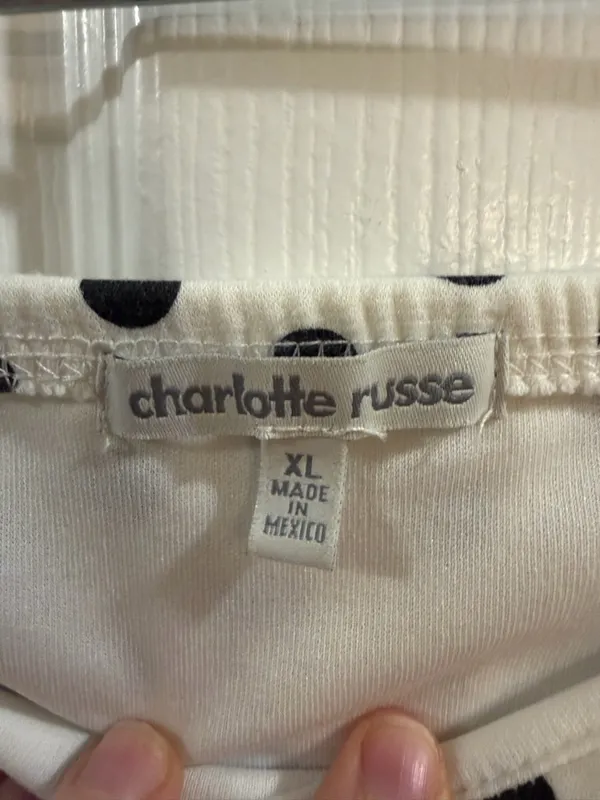 Charlotte Russe Black Polka Dot Strapless Dress - Image 3